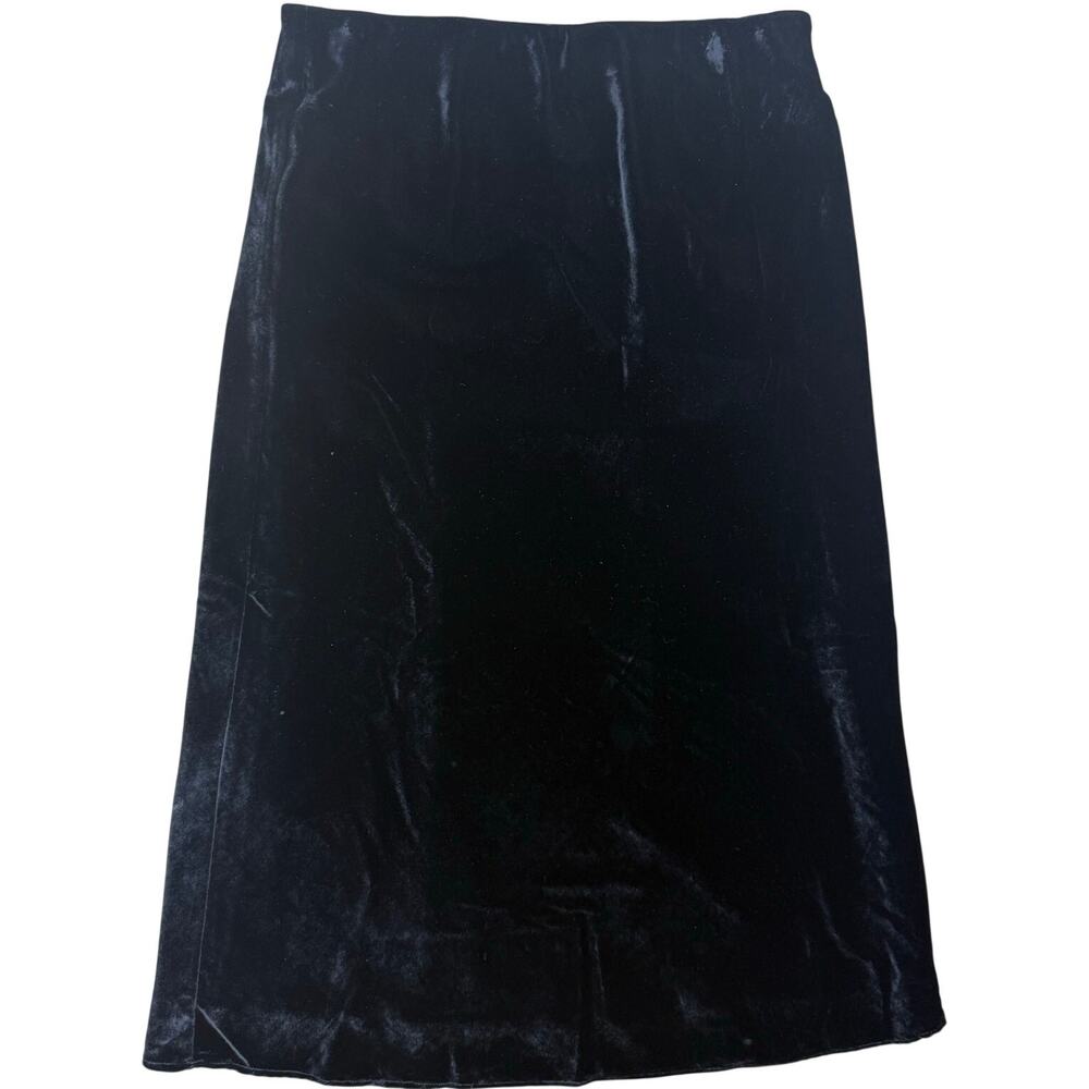 Ann Taylor Women’s Medium Black Velvet Skirt Knee Length Classic